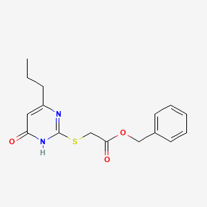 molecular formula C16H18N2O3S B3722501 benzyl [(4-hydroxy-6-propyl-2-pyrimidinyl)thio]acetate 