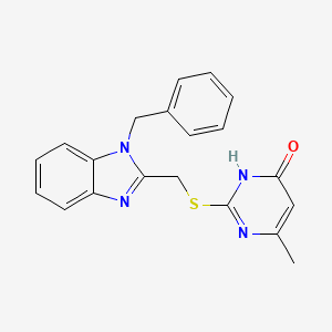 2-{[(1-benzyl-1H-benzimidazol-2-yl)methyl]thio}-6-methyl-4(3H)-pyrimidinone