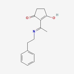 molecular formula C15H17NO2 B3722517 2-{1-[(2-phenylethyl)amino]ethylidene}-1,3-cyclopentanedione 