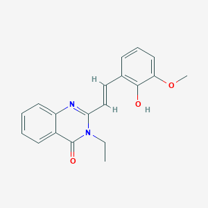 molecular formula C19H18N2O3 B3722548 3-ethyl-2-[2-(2-hydroxy-3-methoxyphenyl)vinyl]-4(3H)-quinazolinone 
