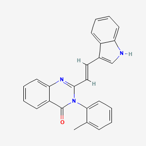 molecular formula C25H19N3O B3722555 2-[2-(1H-indol-3-yl)vinyl]-3-(2-methylphenyl)-4(3H)-quinazolinone 