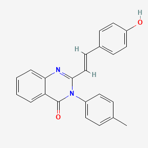 molecular formula C23H18N2O2 B3722561 2-[2-(4-hydroxyphenyl)vinyl]-3-(4-methylphenyl)-4(3H)-quinazolinone 