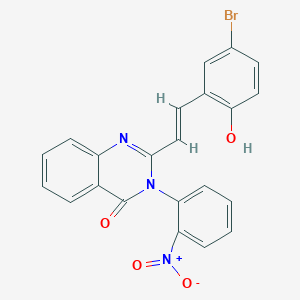 molecular formula C22H14BrN3O4 B3722566 2-[2-(5-bromo-2-hydroxyphenyl)vinyl]-3-(2-nitrophenyl)-4(3H)-quinazolinone 