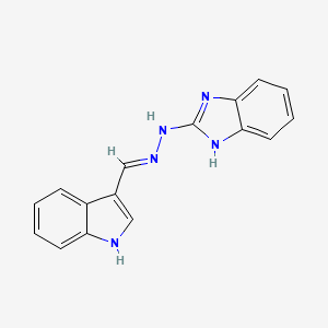 molecular formula C16H13N5 B3722582 1H-indole-3-carbaldehyde 1H-benzimidazol-2-ylhydrazone 