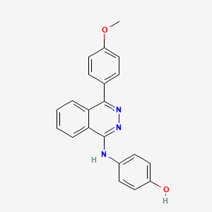 molecular formula C21H17N3O2 B3722606 4-{[4-(4-methoxyphenyl)-1-phthalazinyl]amino}phenol 