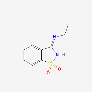 molecular formula C9H10N2O2S B3722620 N-ethyl-1,2-benzisothiazol-3-amine 1,1-dioxide CAS No. 7677-48-7