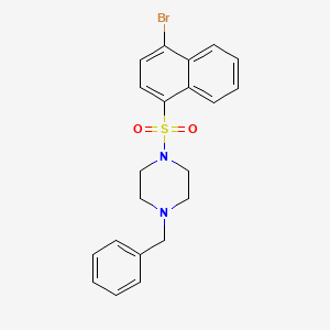 molecular formula C21H21BrN2O2S B3722644 1-benzyl-4-[(4-bromo-1-naphthyl)sulfonyl]piperazine 