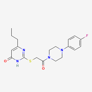 2-({2-[4-(4-fluorophenyl)-1-piperazinyl]-2-oxoethyl}thio)-6-propyl-4(3H)-pyrimidinone