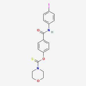 molecular formula C18H17IN2O3S B3722699 O-(4-{[(4-iodophenyl)amino]carbonyl}phenyl) 4-morpholinecarbothioate 