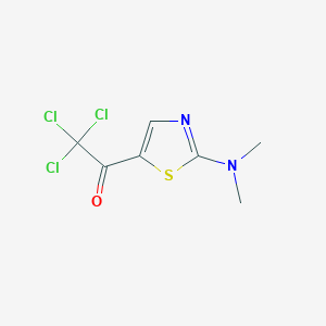 molecular formula C7H7Cl3N2OS B372270 2,2,2-Trichloro-1-[2-(dimethylamino)-1,3-thiazol-5-yl]ethanone 
