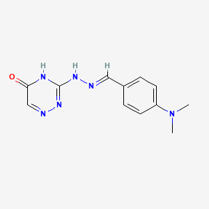 molecular formula C12H14N6O B3722716 4-(dimethylamino)benzaldehyde (5-oxo-4,5-dihydro-1,2,4-triazin-3-yl)hydrazone 