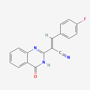 3-(4-fluorophenyl)-2-(4-oxo-3,4-dihydro-2-quinazolinyl)acrylonitrile