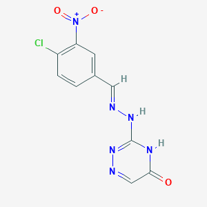 molecular formula C10H7ClN6O3 B3722765 4-chloro-3-nitrobenzaldehyde (5-oxo-4,5-dihydro-1,2,4-triazin-3-yl)hydrazone 