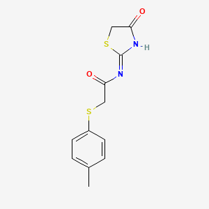 molecular formula C12H12N2O2S2 B3722801 2-[(4-methylphenyl)thio]-N-(4-oxo-4,5-dihydro-1,3-thiazol-2-yl)acetamide 