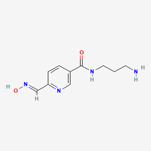 molecular formula C10H14N4O2 B3722808 N-(3-aminopropyl)-6-[(hydroxyimino)methyl]nicotinamide 