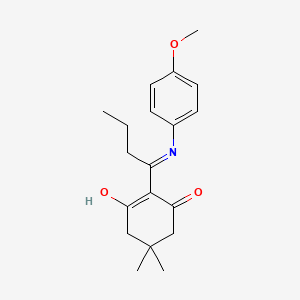 molecular formula C19H25NO3 B3722818 2-{1-[(4-methoxyphenyl)amino]butylidene}-5,5-dimethyl-1,3-cyclohexanedione 