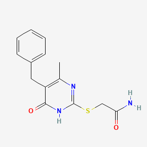 molecular formula C14H15N3O2S B3722859 2-[(5-benzyl-4-methyl-6-oxo-1,6-dihydro-2-pyrimidinyl)thio]acetamide 