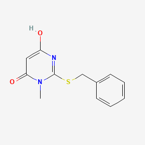 molecular formula C12H12N2O2S B3722880 2-(benzylthio)-6-hydroxy-3-methyl-4(3H)-pyrimidinone 