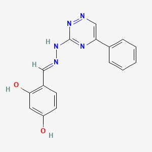 molecular formula C16H13N5O2 B3722894 2,4-dihydroxybenzaldehyde (5-phenyl-1,2,4-triazin-3-yl)hydrazone 
