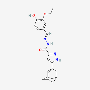 3-(1-adamantyl)-N'-(3-ethoxy-4-hydroxybenzylidene)-1H-pyrazole-5-carbohydrazide