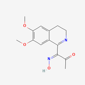 molecular formula C14H16N2O4 B3722957 1-(6,7-dimethoxy-3,4-dihydro-1-isoquinolinyl)-1,2-propanedione 1-oxime 