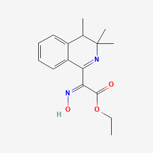 ethyl (hydroxyimino)(3,3,4-trimethyl-3,4-dihydro-1-isoquinolinyl)acetate
