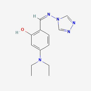 molecular formula C13H17N5O B3723065 5-(diethylamino)-2-[(4H-1,2,4-triazol-4-ylimino)methyl]phenol 