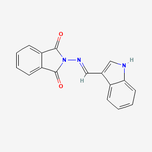 molecular formula C17H11N3O2 B3723076 2-[(1H-indol-3-ylmethylene)amino]-1H-isoindole-1,3(2H)-dione 