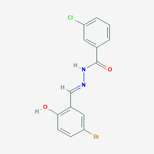 molecular formula C14H10BrClN2O2 B3723094 N'-(5-bromo-2-hydroxybenzylidene)-3-chlorobenzohydrazide 