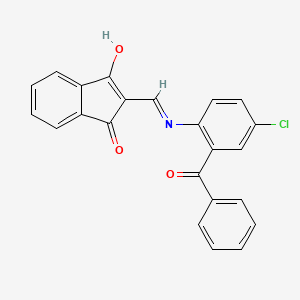 molecular formula C23H14ClNO3 B3723104 2-{[(2-benzoyl-4-chlorophenyl)amino]methylene}-1H-indene-1,3(2H)-dione CAS No. 4282-62-6