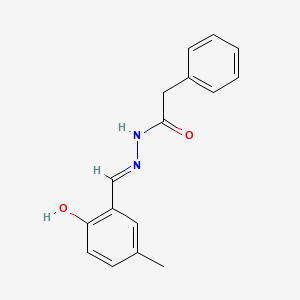 molecular formula C16H16N2O2 B3723112 N'-(2-hydroxy-5-methylbenzylidene)-2-phenylacetohydrazide 