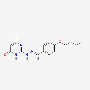 molecular formula C16H20N4O2 B3723134 4-butoxybenzaldehyde (4-hydroxy-6-methyl-2-pyrimidinyl)hydrazone 