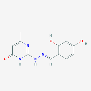 2,4-dihydroxybenzaldehyde (4-hydroxy-6-methyl-2-pyrimidinyl)hydrazone