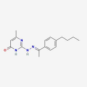 molecular formula C17H22N4O B3723151 1-(4-butylphenyl)ethanone (4-hydroxy-6-methyl-2-pyrimidinyl)hydrazone 