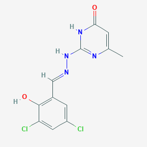 molecular formula C12H10Cl2N4O2 B3723155 3,5-dichloro-2-hydroxybenzaldehyde (4-hydroxy-6-methyl-2-pyrimidinyl)hydrazone 