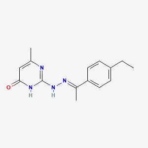 molecular formula C15H18N4O B3723163 1-(4-ethylphenyl)ethanone (4-hydroxy-6-methyl-2-pyrimidinyl)hydrazone 