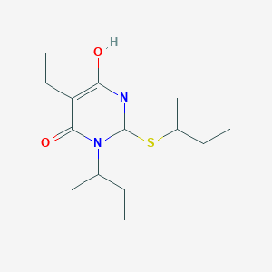 molecular formula C14H24N2O2S B3723173 3-sec-butyl-2-(sec-butylthio)-5-ethyl-6-hydroxy-4(3H)-pyrimidinone 