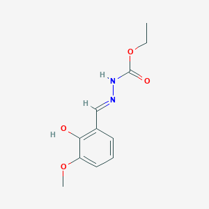 molecular formula C11H14N2O4 B3723177 ethyl 2-(2-hydroxy-3-methoxybenzylidene)hydrazinecarboxylate 