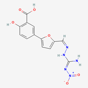 molecular formula C13H11N5O6 B3723180 5-(5-{2-[amino(nitroimino)methyl]carbonohydrazonoyl}-2-furyl)-2-hydroxybenzoic acid 