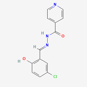 molecular formula C13H10ClN3O2 B3723186 N'-(5-chloro-2-hydroxybenzylidene)isonicotinohydrazide CAS No. 732-92-3