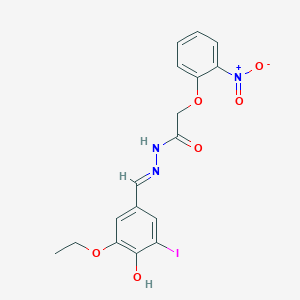 molecular formula C17H16IN3O6 B3723197 N'-(3-ethoxy-4-hydroxy-5-iodobenzylidene)-2-(2-nitrophenoxy)acetohydrazide 