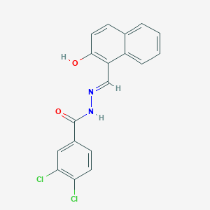 molecular formula C18H12Cl2N2O2 B3723201 3,4-dichloro-N'-[(2-hydroxy-1-naphthyl)methylene]benzohydrazide 