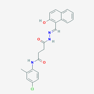 molecular formula C22H20ClN3O3 B3723208 N-(4-chloro-2-methylphenyl)-4-{2-[(2-hydroxy-1-naphthyl)methylene]hydrazino}-4-oxobutanamide 