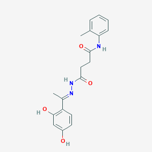 molecular formula C19H21N3O4 B3723214 4-{2-[1-(2,4-dihydroxyphenyl)ethylidene]hydrazino}-N-(2-methylphenyl)-4-oxobutanamide 