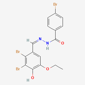 molecular formula C16H13Br3N2O3 B3723236 4-bromo-N'-(2,3-dibromo-5-ethoxy-4-hydroxybenzylidene)benzohydrazide 