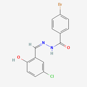 molecular formula C14H10BrClN2O2 B3723244 4-bromo-N'-(5-chloro-2-hydroxybenzylidene)benzohydrazide 