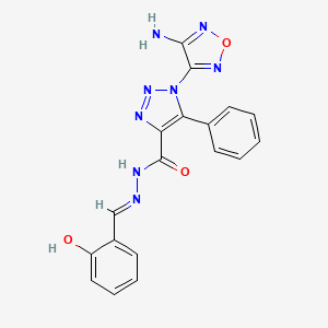 1-(4-amino-1,2,5-oxadiazol-3-yl)-N'-(2-hydroxybenzylidene)-5-phenyl-1H-1,2,3-triazole-4-carbohydrazide
