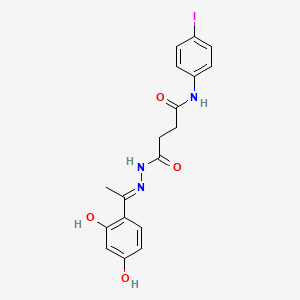 molecular formula C18H18IN3O4 B3723258 4-{2-[1-(2,4-dihydroxyphenyl)ethylidene]hydrazino}-N-(4-iodophenyl)-4-oxobutanamide 