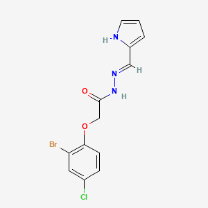 2-(2-bromo-4-chlorophenoxy)-N'-(1H-pyrrol-2-ylmethylene)acetohydrazide