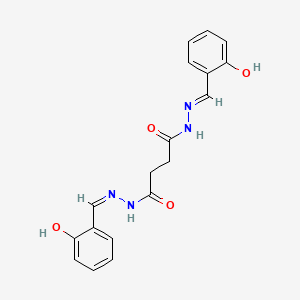 molecular formula C18H18N4O4 B3723271 N'~1~,N'~4~-bis(2-hydroxybenzylidene)succinohydrazide 